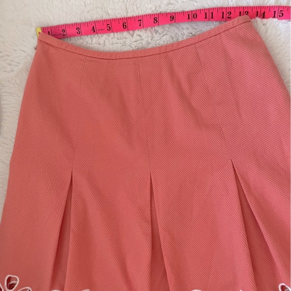 I.N.C International Concepts Mini Skirt Eyelet Scalloped Trim Sz 2 - Picture 3 of 4